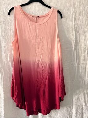 Lane Bryant Pink to Wine Ombre Swing Tank